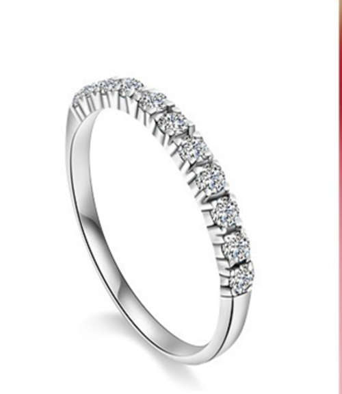 Wedding,Engagement, Promise,Eternity Sterling Silver and Cubic Zirconia  Rings size 7/8