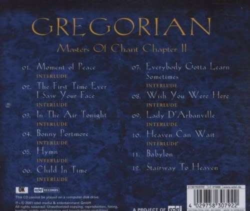 Gregorian: Masters Of Chant Chapter 2