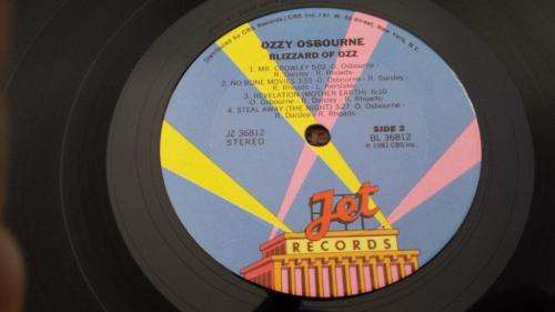 Ozzy Osbourne - Blizzard of Ozz vinyl record - RARE - USA pressing -Jet records - 1981 - EX