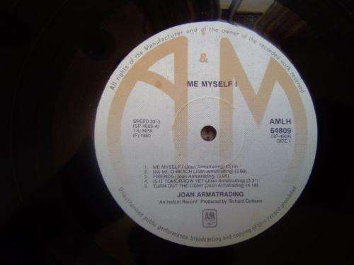 Joan Armatrading - Me Myself I - Vinyl LP record - A&M Records - 1980 - VG+