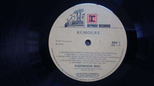 Fleetwood Mac - Rumours - Vinyl LP record - Reprise Records - RRX1 - 1977 - EX
