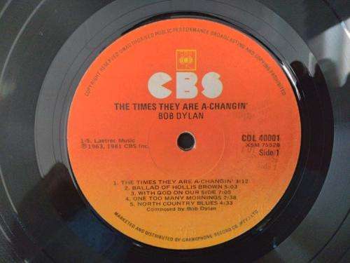 Bob Dylan - The Times They Are a  Changin' - CBS - 1981 - EX