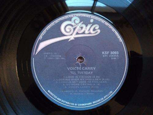 'Til Tuesday - Voices Carry - Vinyl LP record - Epic records - 1985 - EX