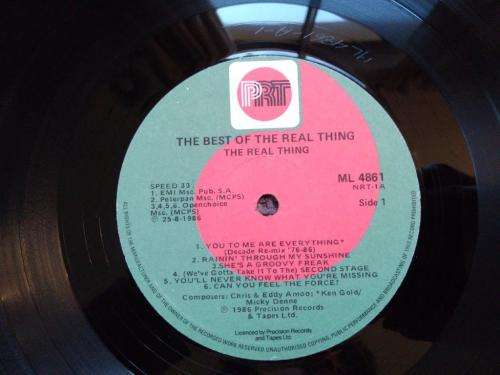 The Real Thing - The Best Of - Vinyl LP record - PRT Records - 1986 - VG+