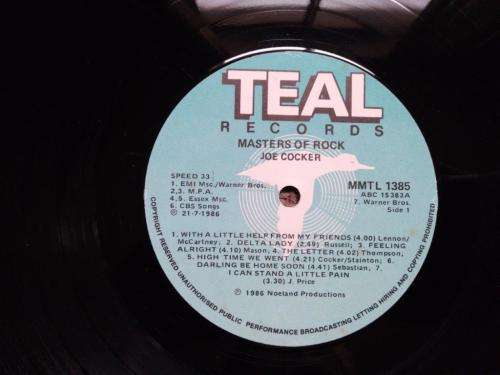 Joe Cocker - Masters Of Rock Compilation - Vinyl LP record - Teal  Records - 1986 - EX