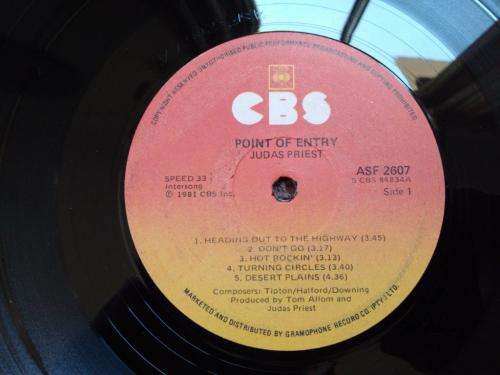 Judas Priest - Point of Entry - Vinyl LP record - CBS - 1981 - EX