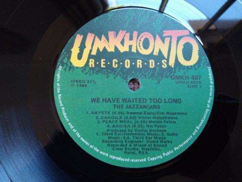 The Jazzanians - We have Waited too Long (SA Music) - Vinyl LP record - Umkhonto Records - 1988 - EX