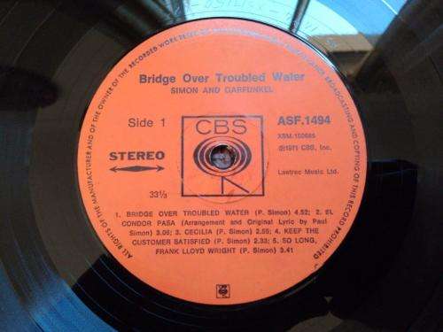 Simon & Garfunkel - Bridge Over Troubled Waters - Vinyl LP record - CBS - 1971 - VG+