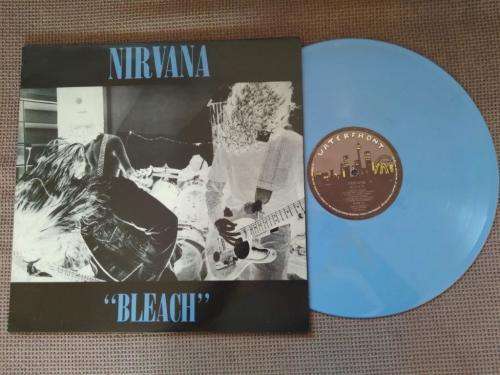 Nirvana - Bleach - (Blue Vinyl) - Vinyl LP record - Waterfront records - 1989 - EX