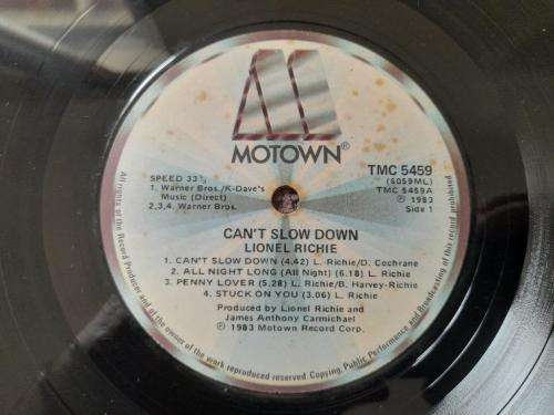 Lionel Richie - Can't Slow Down - Vinyl LP record - Motown - 1983 - VG+