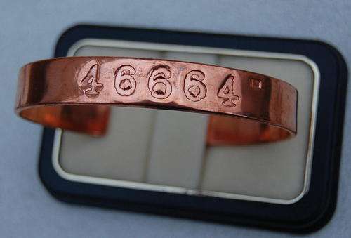 MANDELA COMMEMORATIVE 46664 PURE COPPER BANGLE