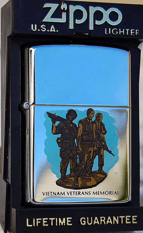 ZIPPO LIGHTER - POLISHED CHROME "VIETNAM VETERANS MEMORIAL"