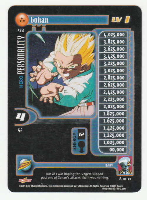 Dragon Ball GT - Baby - Gohan/Hero Personality (8/21) Uncommon / Baby Saga