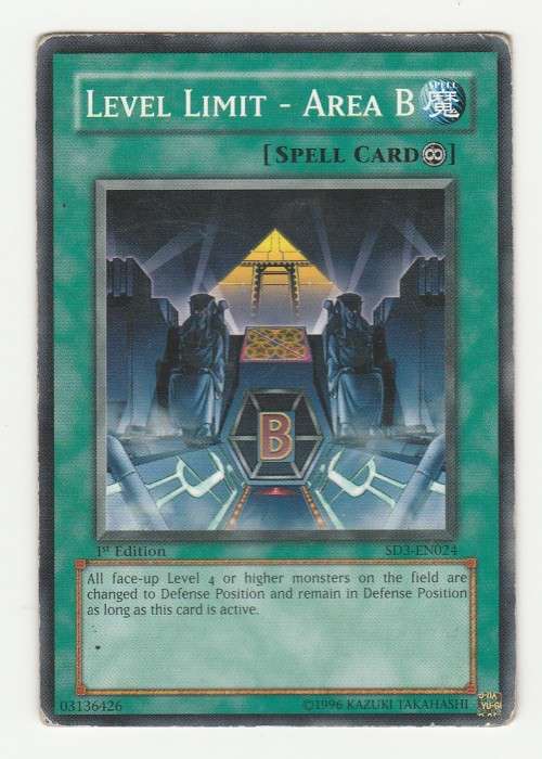 Yu-Gi-Oh! - Level Limit - Area B - Structure Deck Blaze of Destruction (SD3-EN024) - FIRST EDITION