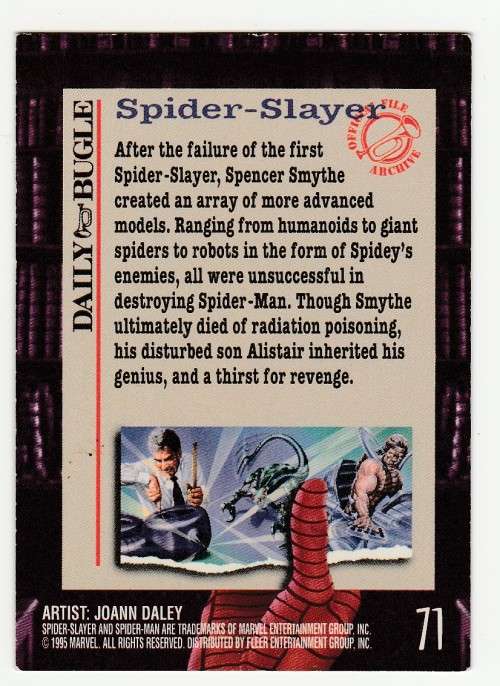 1995 Fleer Ultra Spider-Man (Marvel) - Spider-Slayer 71 - Legacy - Joann Daley