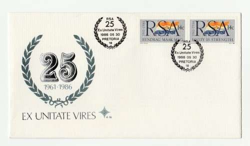 1986 RSA 25th Anniversary of the Republic of South Africa FDC 4.16