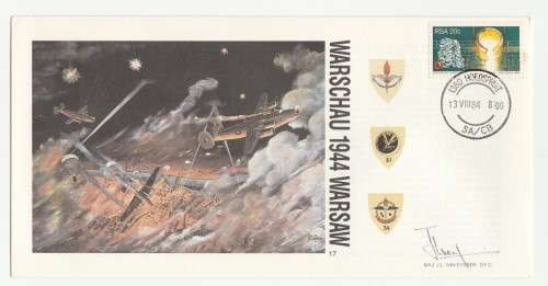 1984 RSA Warsaw 1944 Commemorate FDC SAAF 17 Set