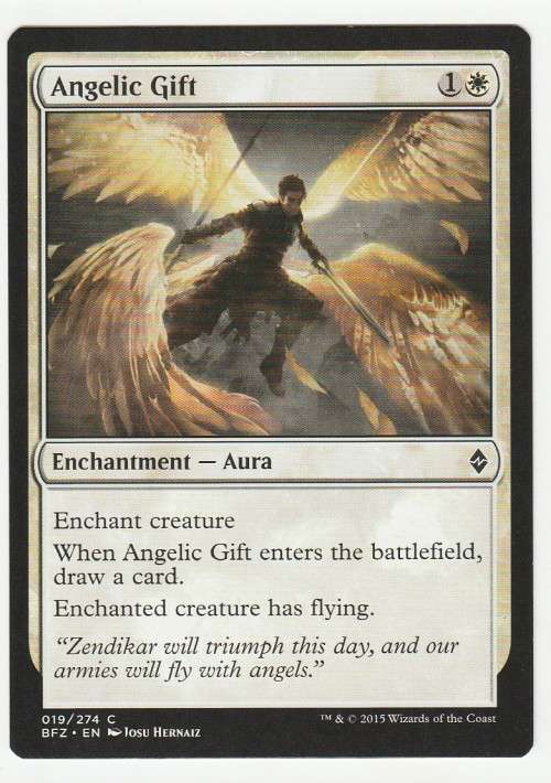 Magic the Gathering 2015 (NM) - Angelic Gift - Common - Battle for Zendikar