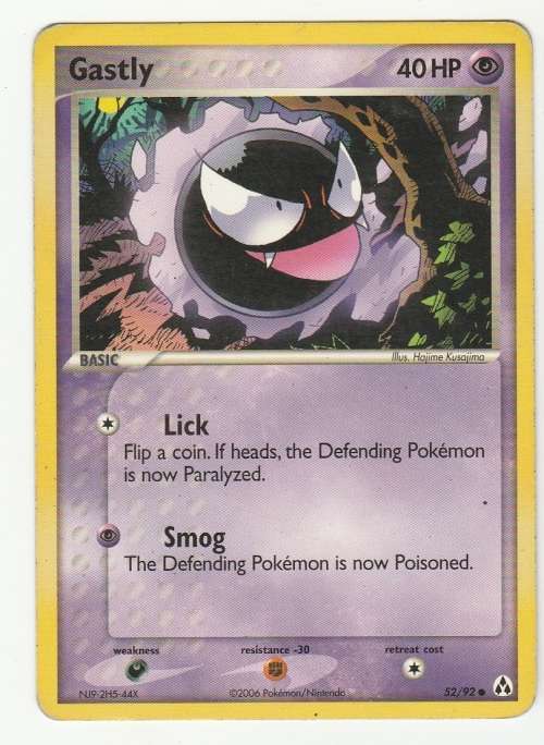 2006 Pokemon/Nintendo - Gen III EX Legend Maker - Gastley 52/93 - Common