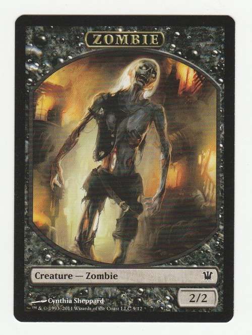 Magic the Gathering 1993-2011 - Zombie - Token Creature  9/12 - Innistrad