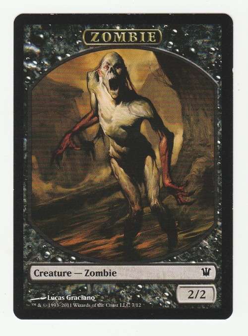 Magic the Gathering 1993-2011 - Zombie - Token Creature  7/12 - Innistrad