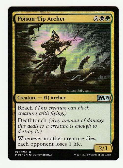 Magic the Gathering 2018 - Poison-Tip Archer - Uncommon - Core Set 2019