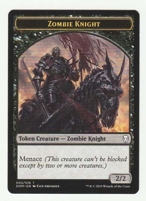 Magic the Gathering 2018 - Zombie Knight - Token Creature 005/016 - Dominaria