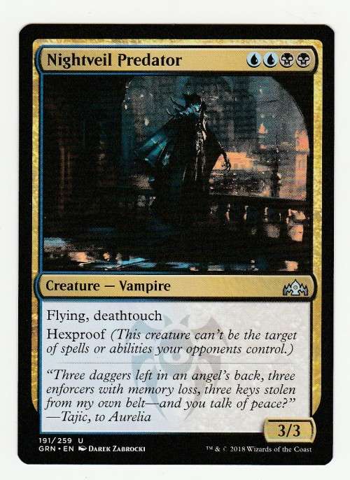 Magic the Gathering 2018 - Nightveil Predator - Uncommon - Guilds of Ravnica