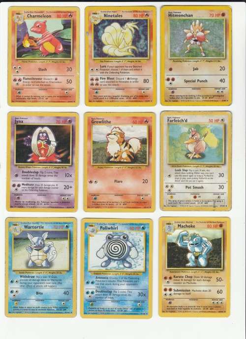 1995, 96, 98 Nintendo Creatures GAMEFREAK Pokemon - Gen I Base Set - 43 Random Cards Set 1