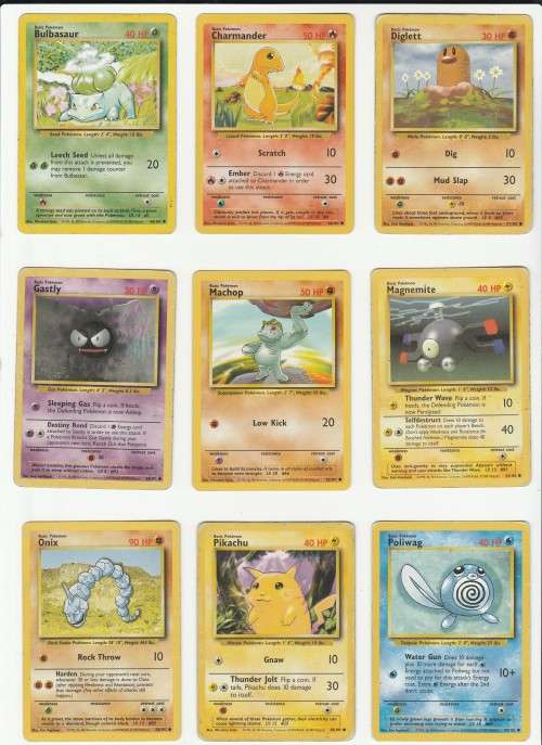 1995, 96, 98 Nintendo Creatures GAMEFREAK Pokemon - Gen I Base Set - 43 Random Cards Set 1
