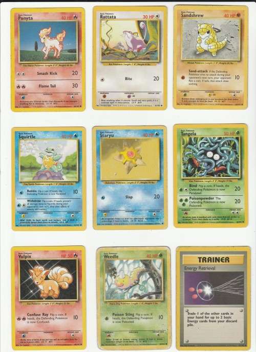1995, 96, 98 Nintendo Creatures GAMEFREAK Pokemon - Gen I Base Set - 43 Random Cards Set 1