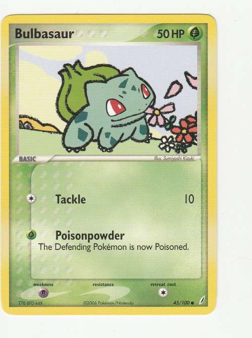 2006 Pokemon/Nintendo - Gen III EX Crystal Guardians - Bulbasaur 45/100 - Common