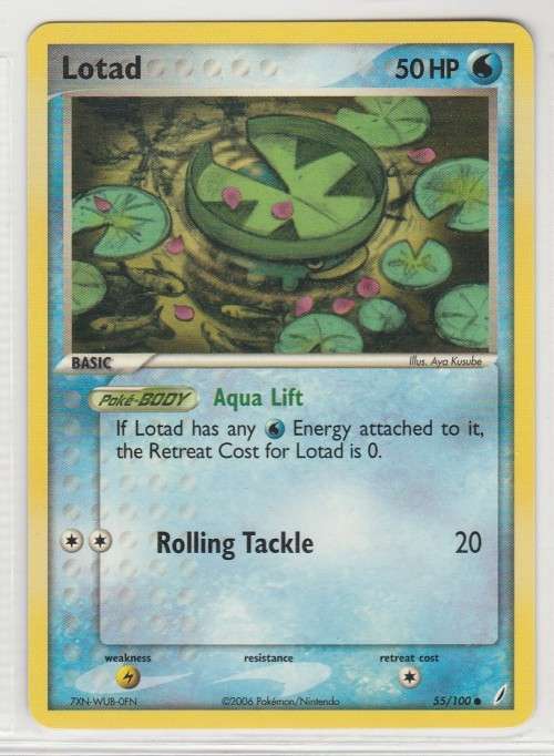 2006 Pokemon/Nintendo - Gen III EX Crystal Guardians - Lotad 55/100 - Common