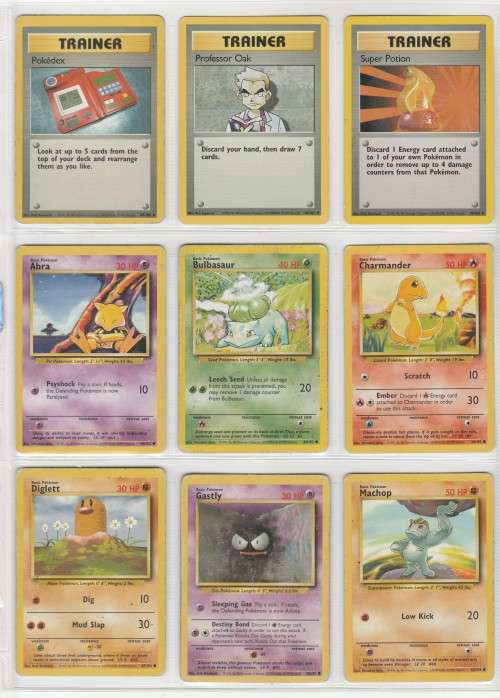 1995, 96, 98 Nintendo Creatures GAMEFREAK Pokemon - Gen I Base Set - 43 Random Cards Set 3