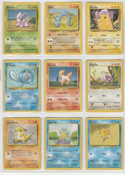1995, 96, 98 Nintendo Creatures GAMEFREAK Pokemon - Gen I Base Set - 43 Random Cards Set 3