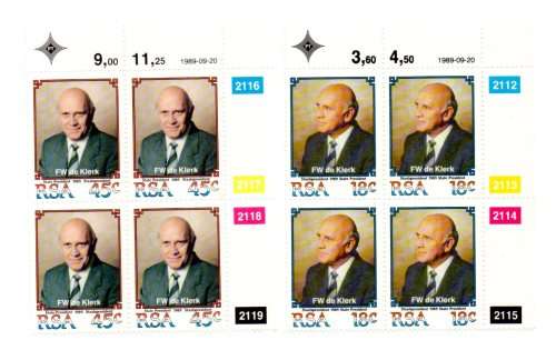 RSA 1989/09/20 The State President Mr FW De Klerk Control Block Set