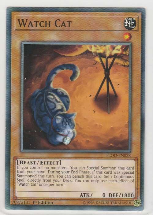 Yu-Gi-Oh! - Watch Cat - Flames of Destruction (FLOD-EN028) - Common- 1st Edition