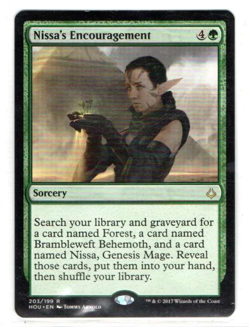 Magic The Gathering 2017 - Nissa`s Encouragement - Rare - Hour of Devastation