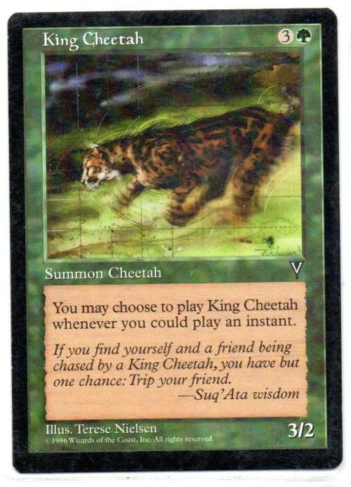 Magic The Gathering 1996 - King Cheetah - Common - Visions