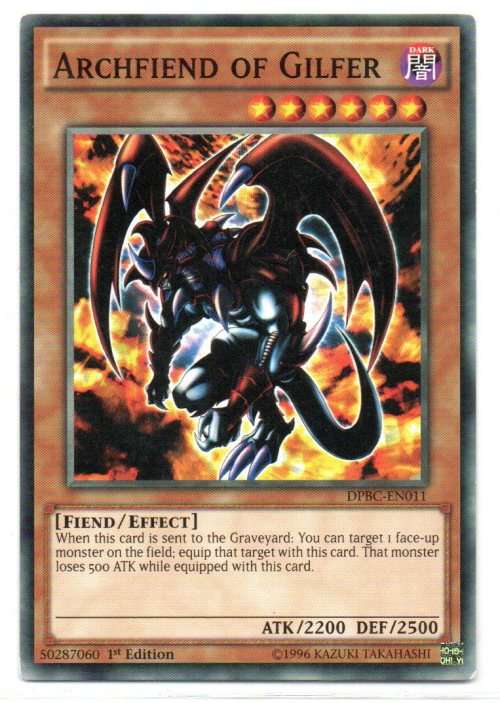 Yu-Gi-Oh! - Archfiend of Gilfer - 1st Ed/Common - Duelist Pack: Battle City (DPBC-EN011)