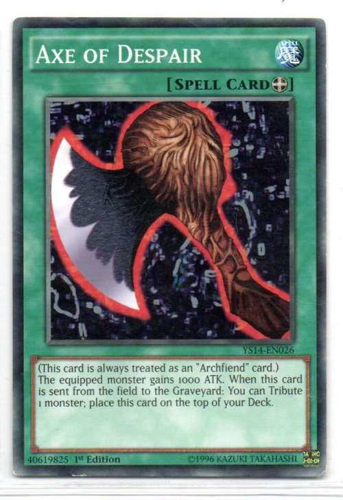 Yu-Gi-Oh! - Axe of Despair - 1st Ed/Common - Super Starter: Space-Time Showdown (YS14-EN026)