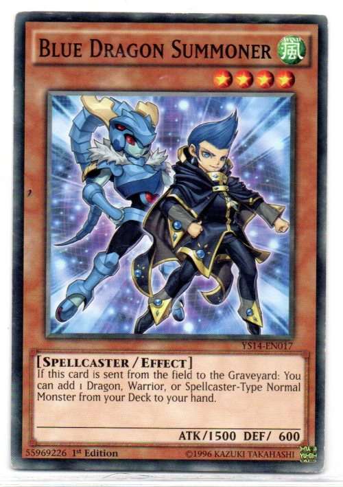 Yu-Gi-Oh! - Blue Dragon Summoner - 1st Ed/Common - Super Starter: Space Time Showdown (YS14-EN017)