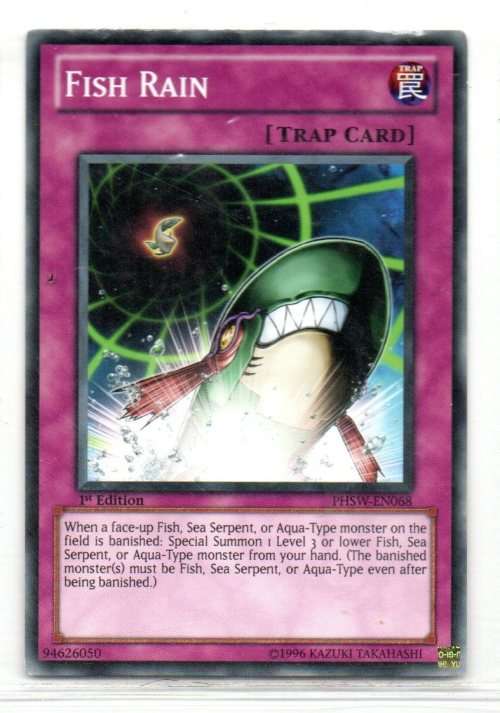Yu-Gi-Oh! - Fish Rain - 1st Ed/Common - Photon Shockwave (PHSW-EN068)