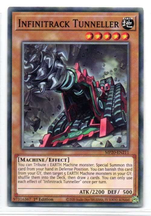 Yu-Gi-Oh! - Infinitrack Tunneller - 1st Ed/Common - 2020 Tin of Lost Memories (MP20-EN211)