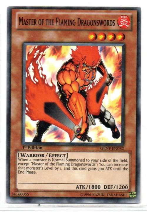 Yu-Gi-Oh! - Master of the Flaming Dragonswords - 1st Ed/Common - Generation Force (GENF-EN032)
