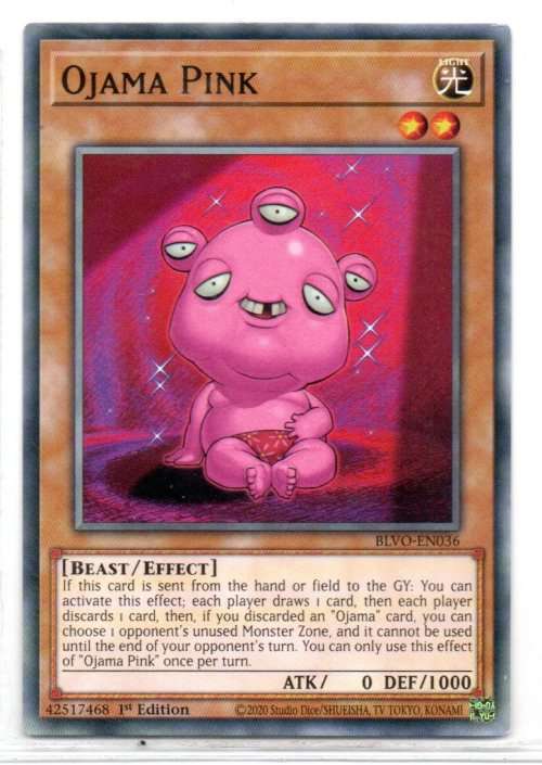 Yu-Gi-Oh! - Ojama Pink - 1st Ed/Common - Blazing Vortex (BLVO-EN036)