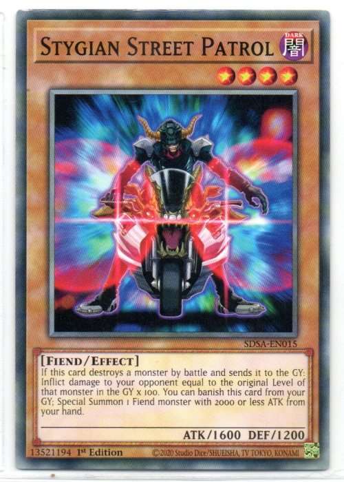 Yu-Gi-Oh! - Stygian Street Patrol - 1st Ed/Common - Structure Deck: Sacred Beasts (SDSA-EN015)