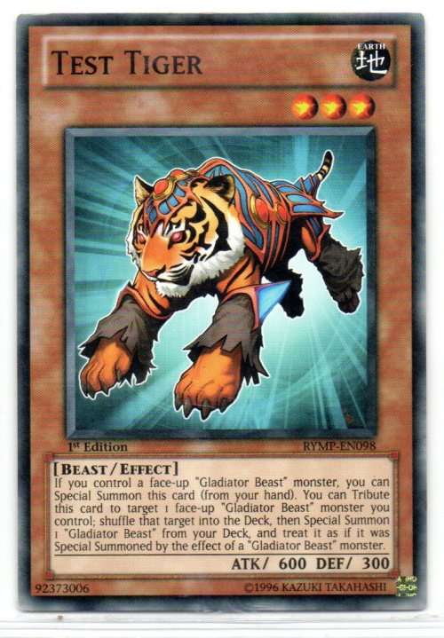 Yu-Gi-Oh! - Test Tiger - 1st Ed/Common - Ra Yellow Mega Pack (RYMP-EN098)