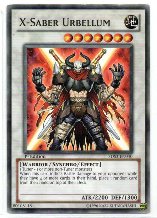 Yu-Gi-Oh! - X-Saber Urbellum - 1st Ed/Common - Starter Deck: Duelist Toolbox (5DS3-EN040)