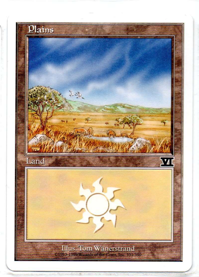 Magic The Gathering 1997 - Plains - Classic Sixth Edition